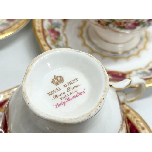 216 - A 15 piece Royal Albert ‘Lady Hamilton’ coffee service.