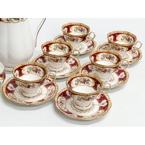 216 - A 15 piece Royal Albert ‘Lady Hamilton’ coffee service.