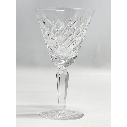 221 - A set of 6 Waterford Crystal ‘Templemore’ wine glasses. 10x17.5cm.