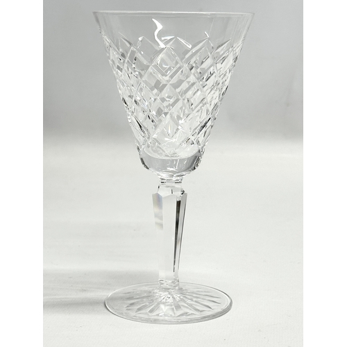 222 - A set of 6 Waterford Crystal ‘Templemore’ wine glasses. 8x15.5cm.