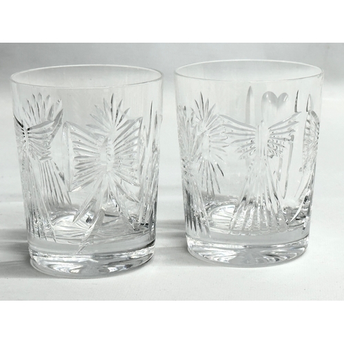 227 - Waterford Crystal. A pair of Waterford Crystal Millennium ‘Old Fashioned’ whiskey glasses 8.5x11cm. ... 