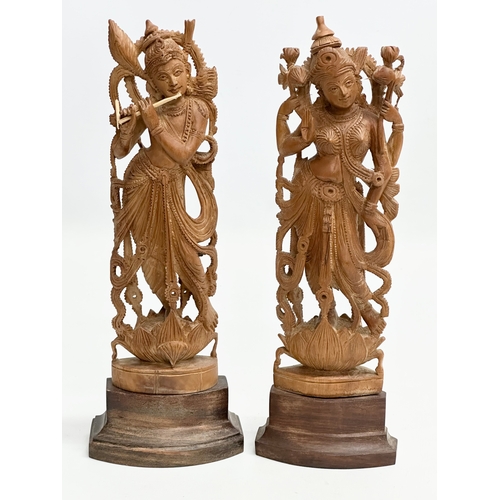 238 - Three 20th Century Indian god statues. 29cm