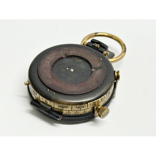 110 - A British WWI field compass with case. Verner’s Pattern.