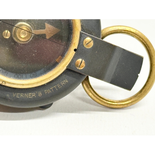 110 - A British WWI field compass with case. Verner’s Pattern.