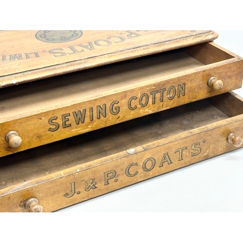 38 - An Early 20th Century Coats Sewing Cotton tabletop chest. J&P. Coats LTD. 55x30x16cm