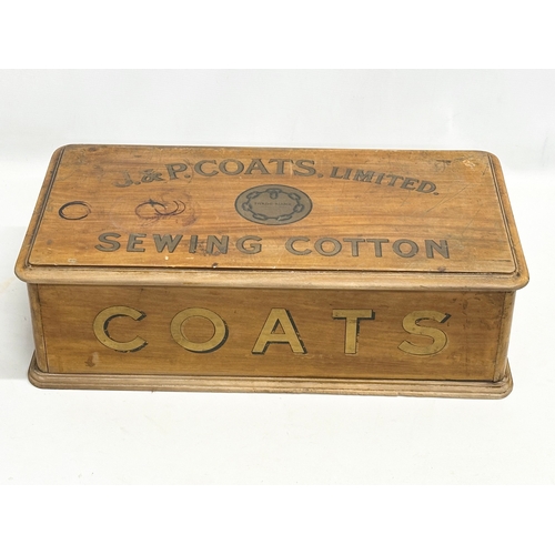 38 - An Early 20th Century Coats Sewing Cotton tabletop chest. J&P. Coats LTD. 55x30x16cm