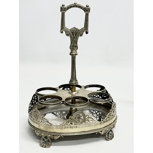 242 - A Late 19th Century Victorian silver plated crust set. 21x16x29cm