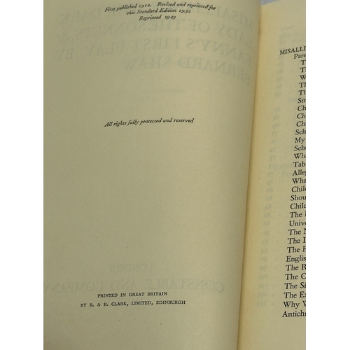 258 - Bernard Shaw. Man and Superman. Misalliance, The Dark Lady of the Sonnets, & Fanny’s First Play. 194... 