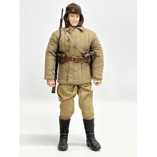 415 - A Dragon in Dreams WWII Russian Infantry action figure. 32cm