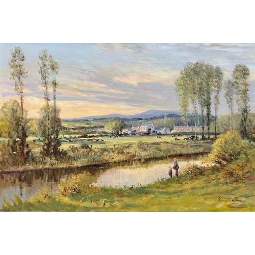 281 - William Cunningham. Oil on canvas. A View of Kilmore. 76cm x 50.5cm. Frame 92.5cm x 67cm.