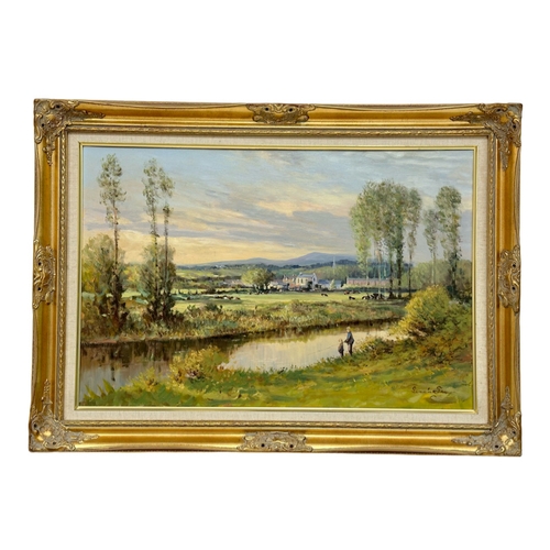 281 - William Cunningham. Oil on canvas. A View of Kilmore. 76cm x 50.5cm. Frame 92.5cm x 67cm.