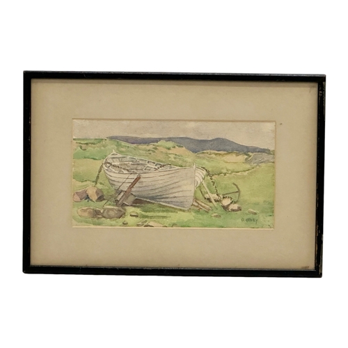 286 - Olive Henry RUA. Watercolour drawing. 1902-1989. 25cm x 13.5cm. Frame 37cm x 25cm