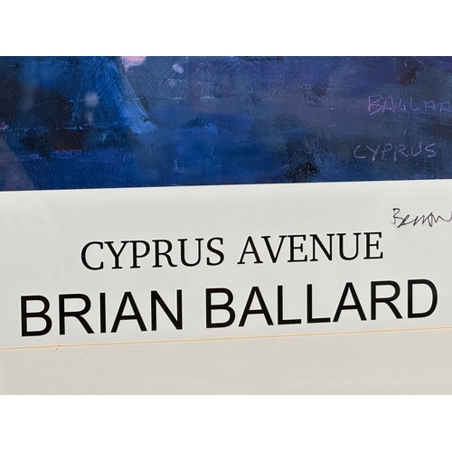 295 - Brian Ballard. A signed Lithograph. Cyprus Avenue. 42cm x 58cm. Frame 67cm x 84cm.