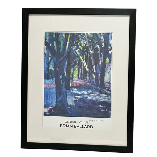 295 - Brian Ballard. A signed Lithograph. Cyprus Avenue. 42cm x 58cm. Frame 67cm x 84cm.