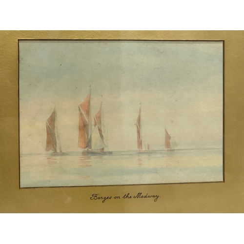 322 - 2 Late 19th/Early 20th Century watercolour drawings by D. Capps. 19x27cm. Frame 35x43cm. 24x16cm. Fr... 