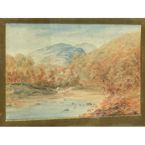 323 - A Late 19th/Early 20th Century watercolour drawing by R. Capps. 34x22cm. Frame 50x36cm.