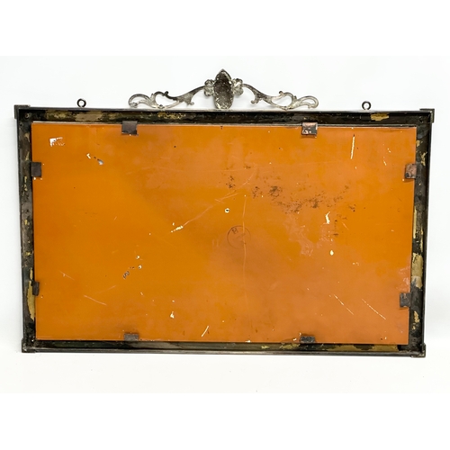 267 - An Early 20th Century plated brass framed mirror. Circa 1900-1910. 66x46cm.