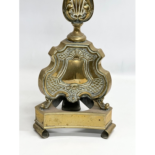 55 - A large Late 19th Century ecclesiastical brass planter. 35x92cm.