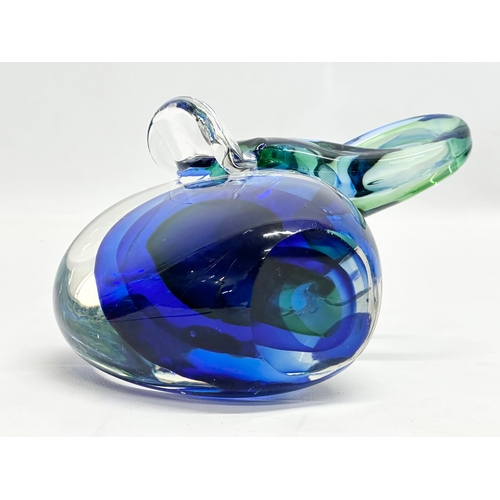 305 - A Murano glass elephant. Possibly by V. Nason & Co. 17x13cm.