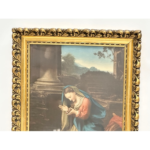 333 - A Late 19th Century Victorian gilt framed Madonna & Child. 50x60cm