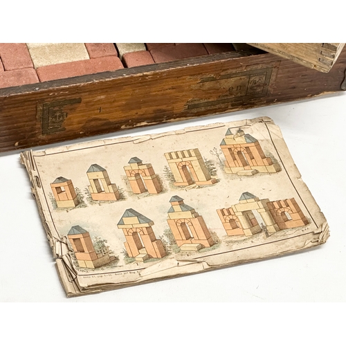 20 - A Late 19th Century Richter & Co Anchor Stone Building Blocks in original case and papers. Circa 188... 