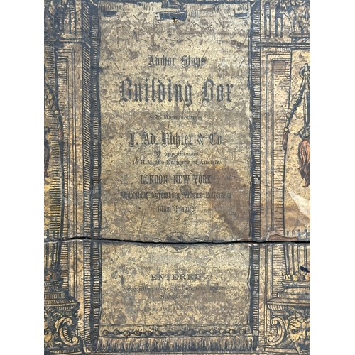 20 - A Late 19th Century Richter & Co Anchor Stone Building Blocks in original case and papers. Circa 188... 