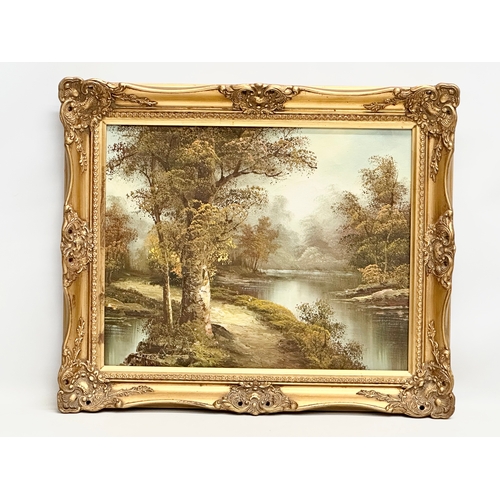 376 - Irene Cafieri. An oil on canvas in gilt frame by Irene Cafieri. 50.5x40.5cm. Frame 64x53cm.