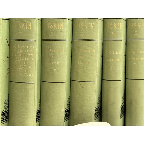 307 - 12 volumes of the ‘Works of John Ruskin’ Late 19th Century.