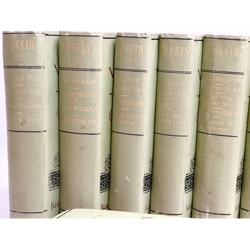 307 - 12 volumes of the ‘Works of John Ruskin’ Late 19th Century.