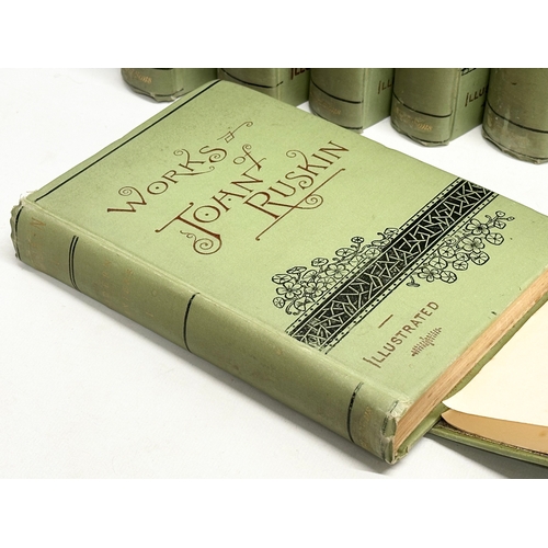 307 - 12 volumes of the ‘Works of John Ruskin’ Late 19th Century.