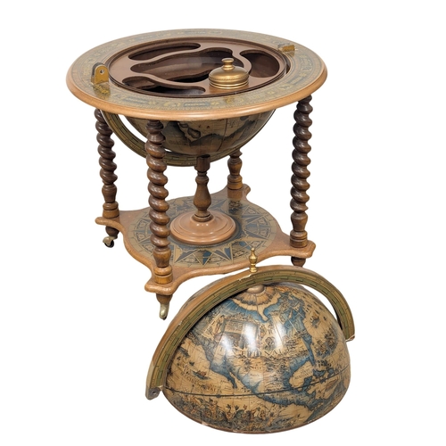 943 - A large drinks globe. 66x100cm. 3