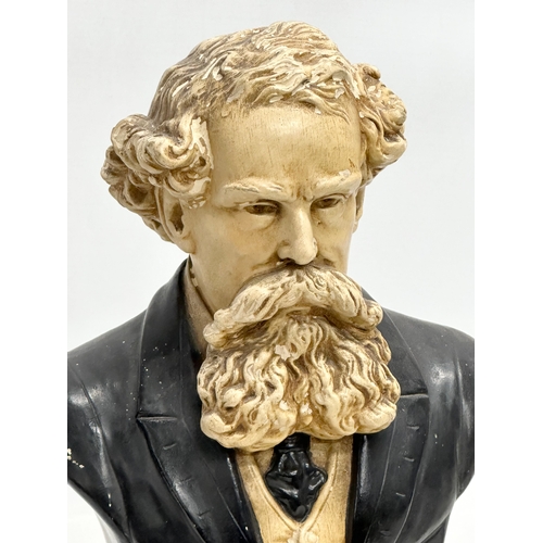 309 - A Late 19th Century Bretby Pottery ‘Charles Dickens’ bust. 20x12x36cm.