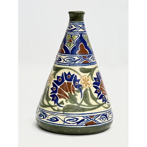 15 - James Plant. An Early 20th Century Persian style hand painted pottery vase by James Plant. Circa 190... 