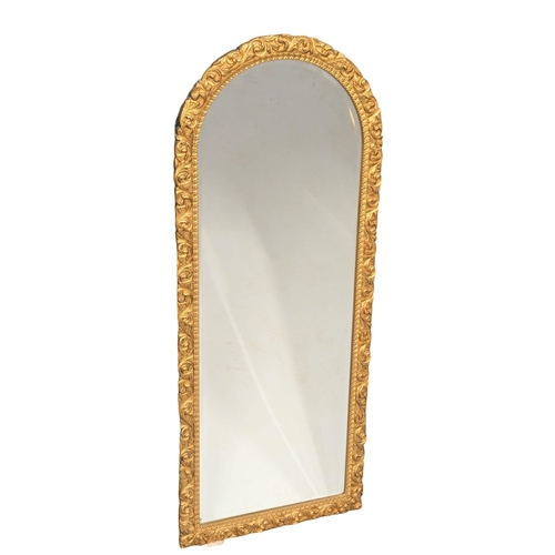 388 - A vintage gilt framed bevelled mirror. 46x113.5cm