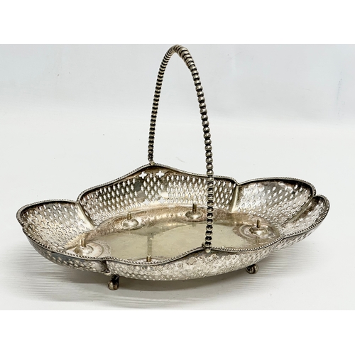 246G - An Early 20th Century silver plated egg cup cruet set/breakfast set. 1918-1923. Tray 29x20cm.