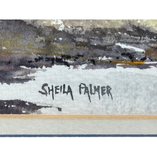 360D - Sheila Garland Palmer MBE. Watercolour drawing. Saltwater Brig. 36cm x 25.5cm. Frame 55cm x 45cm.