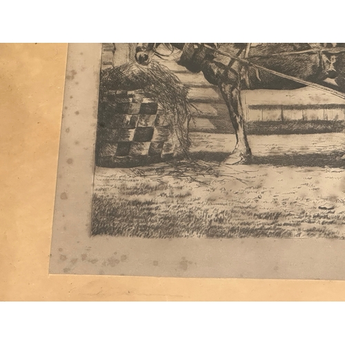 360G - Karel Boom/Charles Boom (1858-1939) signed etching. 36.5cm x 25cm. Frame 47.5cm x 37.5cm