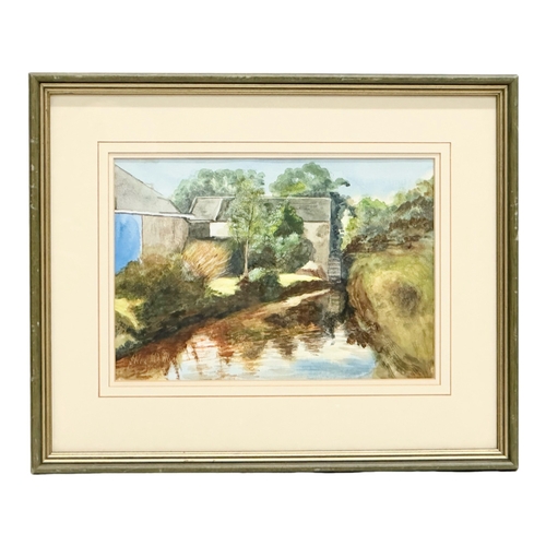 360I - Alex D. Minty. Watercolour drawing. Bishops Mill, Portaferry. 29cm x 20cm. Frame 44cm x 36cm.