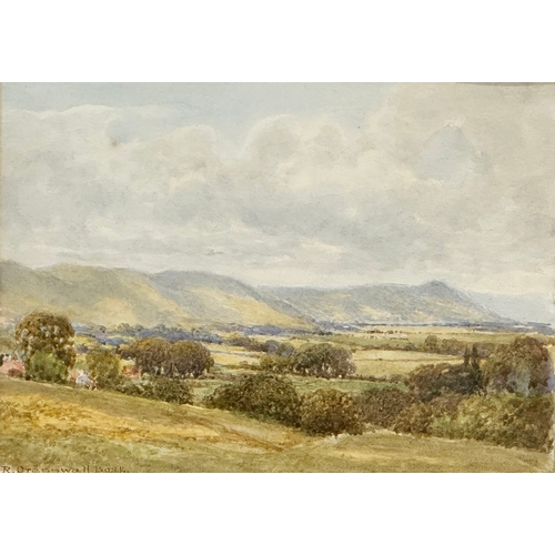 360M - Robert Cresswell Boak. (1875-1949) watercolour drawing. 19cm x13.5cm. Frame 43cm x 38cm.