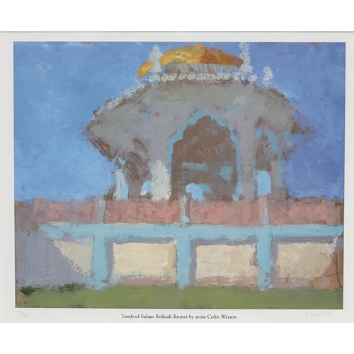 380C - Colin Watson. Signed Limited Edition print. Tomb of Sultan Bolkiah Brunei. 23/50. 32cm x 26.5cm. Fra... 