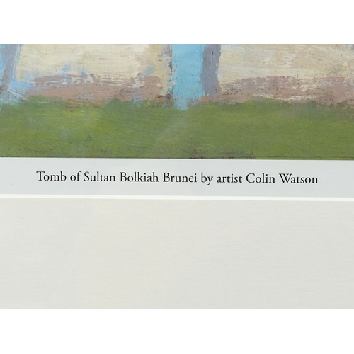 380C - Colin Watson. Signed Limited Edition print. Tomb of Sultan Bolkiah Brunei. 23/50. 32cm x 26.5cm. Fra... 