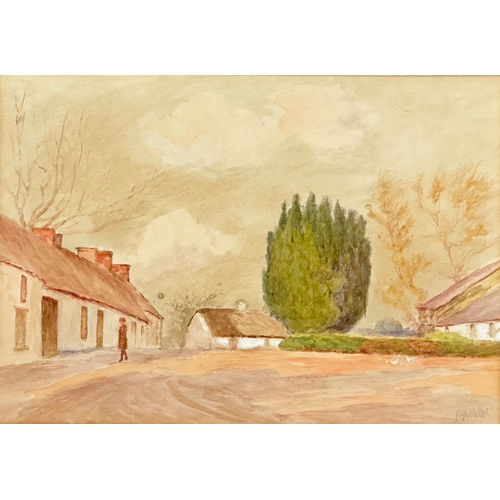 329A - David Bond Walker. Watercolour drawing. 26cm x 19cm. Frame 40cm x 33cm