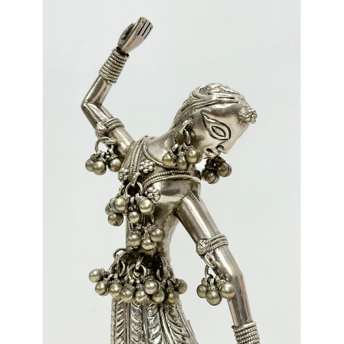 10A - A Late 19th/Early 20th Century Indian silver figure. 23.5cm. 310 grams.