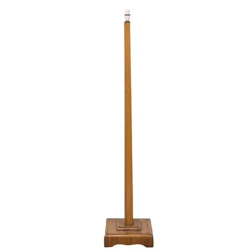 1161 - A 1930s Art Deco walnut standard lamp. 157cm. 4