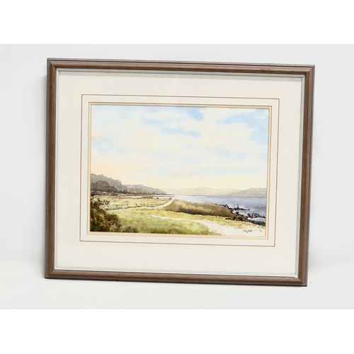 350F - Wilbur Little. A watercolour drawing. 37x26cm. Frame 55x46cm