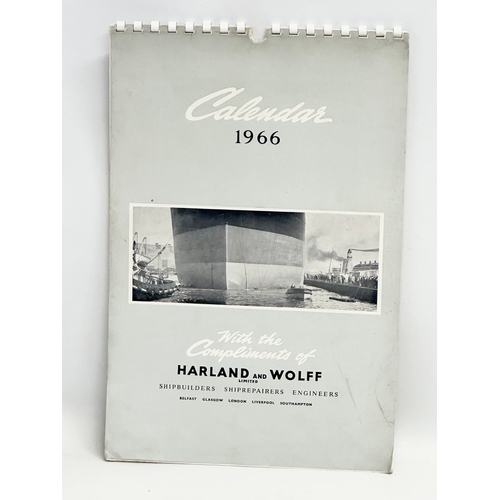 423D - A 1966 Harland & Wolff calendar.