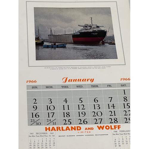 423D - A 1966 Harland & Wolff calendar.