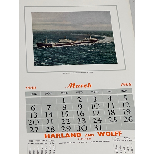 423D - A 1966 Harland & Wolff calendar.