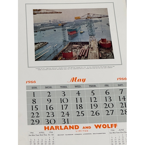 423D - A 1966 Harland & Wolff calendar.