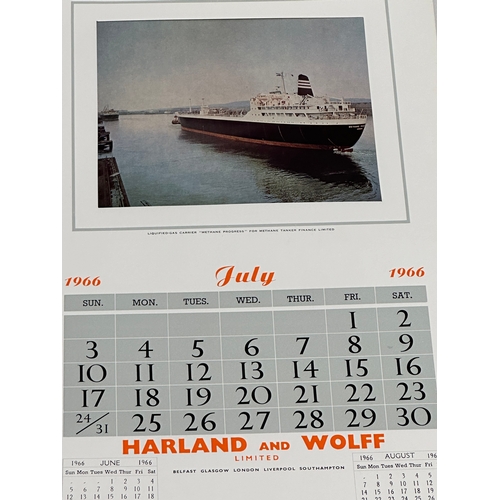 423D - A 1966 Harland & Wolff calendar.